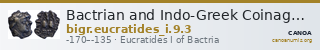 Bactrian and Indo-Greek Coinage Eucratides I 9.3 — CANOA