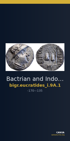 Bactrian and Indo-Greek Coinage Eucratides I 9A.1 — CANOA