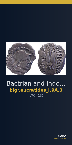 Bactrian and Indo-Greek Coinage Eucratides I 9A.3 — CANOA