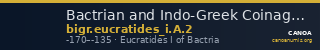 Bactrian and Indo-Greek Coinage Eucratides I A.2 — CANOA