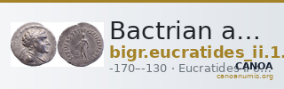 Bactrian and Indo-Greek Coinage Eucratides II 1.13 — CANOA
