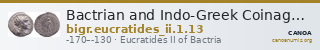 Bactrian and Indo-Greek Coinage Eucratides II 1.13 — CANOA