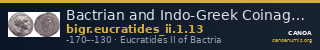 Bactrian and Indo-Greek Coinage Eucratides II 1.13 — CANOA