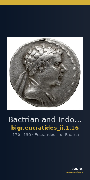 Bactrian and Indo-Greek Coinage Eucratides II 1.16 — CANOA