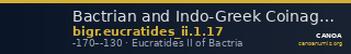 Bactrian and Indo-Greek Coinage Eucratides II 1.17 — CANOA