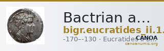 Bactrian and Indo-Greek Coinage Eucratides II 1.18 — CANOA