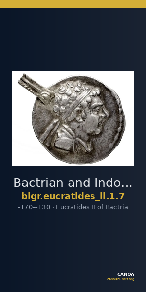 Bactrian and Indo-Greek Coinage Eucratides II 1.7 — CANOA