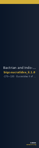 Bactrian and Indo-Greek Coinage Eucratides II 1.8 — CANOA
