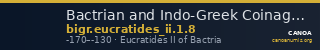 Bactrian and Indo-Greek Coinage Eucratides II 1.8 — CANOA