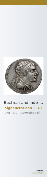 Bactrian and Indo-Greek Coinage Eucratides II 3.2 — CANOA
