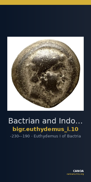 Bactrian and Indo-Greek Coinage Euthydemus I 10 — CANOA