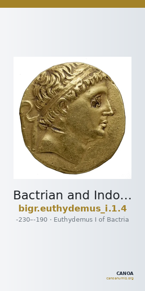 Bactrian and Indo-Greek Coinage Euthydemus I 1.4 — CANOA