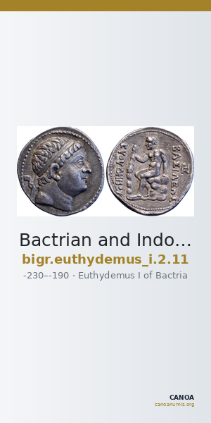 Bactrian and Indo-Greek Coinage Euthydemus I 2.11 — CANOA
