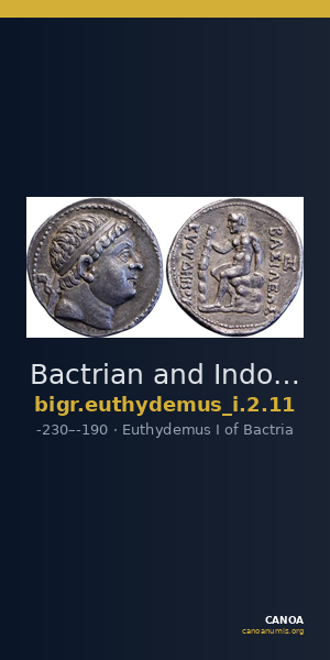Bactrian and Indo-Greek Coinage Euthydemus I 2.11 — CANOA