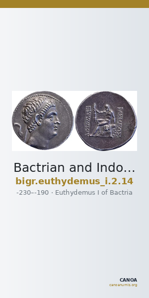Bactrian and Indo-Greek Coinage Euthydemus I 2.14 — CANOA