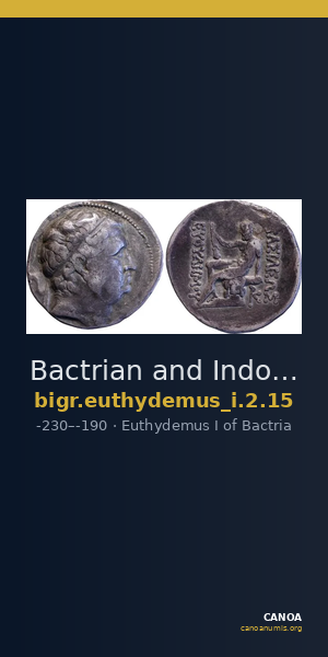 Bactrian and Indo-Greek Coinage Euthydemus I 2.15 — CANOA