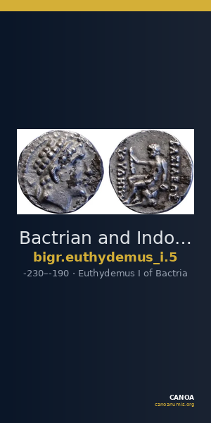 Bactrian and Indo-Greek Coinage Euthydemus I 5 — CANOA