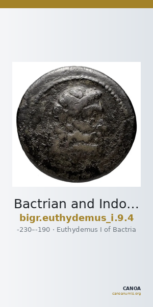 Bactrian and Indo-Greek Coinage Euthydemus I 9.4 — CANOA