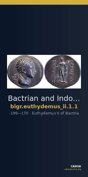 Bactrian and Indo-Greek Coinage Euthydemus II 1.1 — CANOA