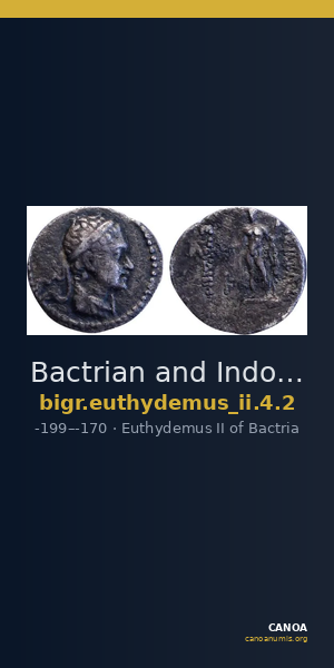 Bactrian and Indo-Greek Coinage Euthydemus II 4.2 — CANOA