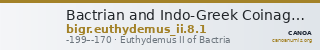Bactrian and Indo-Greek Coinage Euthydemus II 8.1 — CANOA