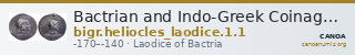 Bactrian and Indo-Greek Coinage Heliocles and Laodice 1.1 — CANOA