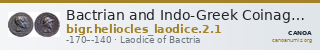 Bactrian and Indo-Greek Coinage Heliocles and Laodice 2.1 — CANOA