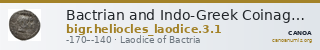 Bactrian and Indo-Greek Coinage Heliocles and Laodice 3.1 — CANOA