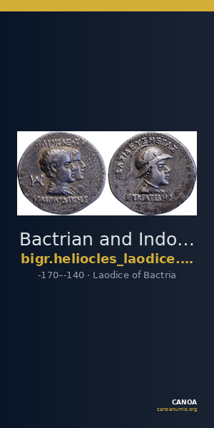 Bactrian and Indo-Greek Coinage Heliocles and Laodice 4.1 — CANOA