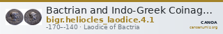 Bactrian and Indo-Greek Coinage Heliocles and Laodice 4.1 — CANOA