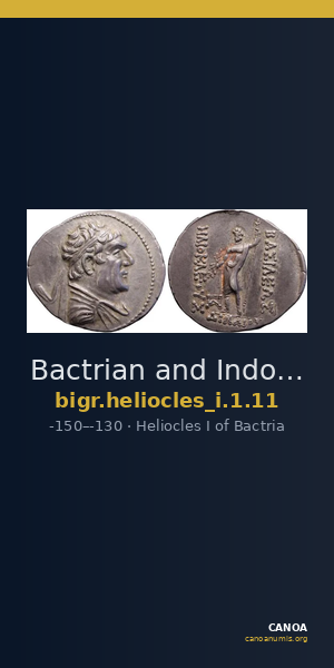 Bactrian and Indo-Greek Coinage Heliocles I 1.11 — CANOA