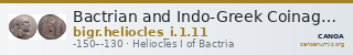 Bactrian and Indo-Greek Coinage Heliocles I 1.11 — CANOA