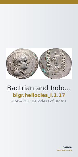 Bactrian and Indo-Greek Coinage Heliocles I 1.17 — CANOA