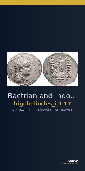 Bactrian and Indo-Greek Coinage Heliocles I 1.17 — CANOA