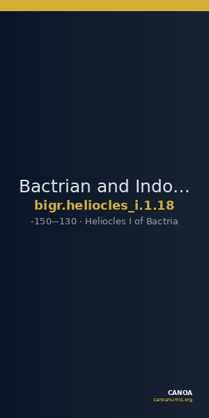 Bactrian and Indo-Greek Coinage Heliocles I 1.18 — CANOA