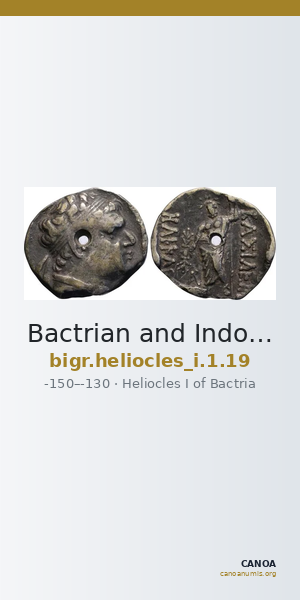 Bactrian and Indo-Greek Coinage Heliocles I 1.19 — CANOA