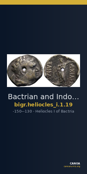 Bactrian and Indo-Greek Coinage Heliocles I 1.19 — CANOA