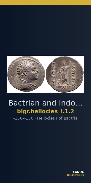 Bactrian and Indo-Greek Coinage Heliocles I 1.2 — CANOA