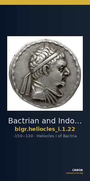 Bactrian and Indo-Greek Coinage Heliocles I 1.22 — CANOA