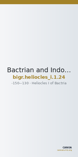 Bactrian and Indo-Greek Coinage Heliocles I 1.24 — CANOA