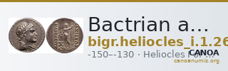Bactrian and Indo-Greek Coinage Heliocles I 1.26 — CANOA