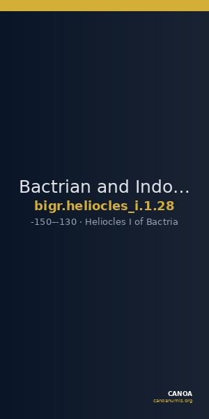 Bactrian and Indo-Greek Coinage Heliocles I 1.28 — CANOA