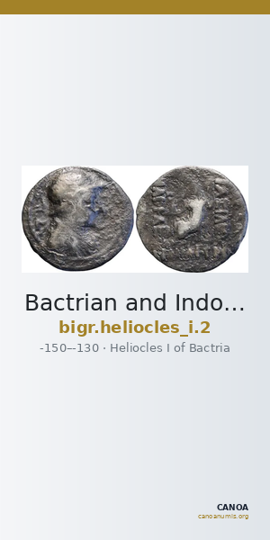 Bactrian and Indo-Greek Coinage Heliocles I 2 — CANOA