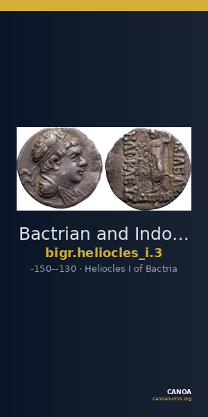 Bactrian and Indo-Greek Coinage Heliocles I 3 — CANOA