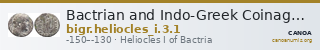 Bactrian and Indo-Greek Coinage Heliocles I 3.1 — CANOA