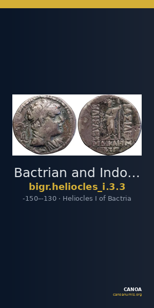 Bactrian and Indo-Greek Coinage Heliocles I 3.3 — CANOA