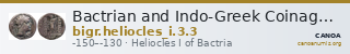 Bactrian and Indo-Greek Coinage Heliocles I 3.3 — CANOA