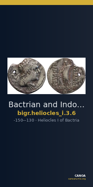 Bactrian and Indo-Greek Coinage Heliocles I 3.6 — CANOA