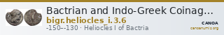 Bactrian and Indo-Greek Coinage Heliocles I 3.6 — CANOA