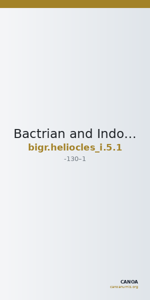 Bactrian and Indo-Greek Coinage Heliocles I 5.1 — CANOA